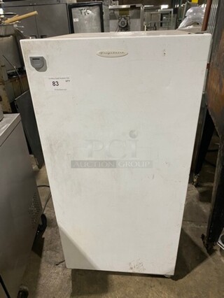 Frigidaire Single Door Freezer! With Poly Racks And Shelves! Model: FFU0912DW3 SN: WB73026768 115V