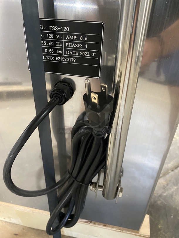 BRAND NEW! NEVER USED! AWESOME! PREPLNE Stainless Steel Reversible Dough Sheeter! Model FSS-120 Serial E21520179 120V/60Hz/1 Phase - Image 9 of 9