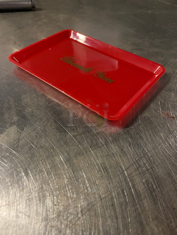 BRAND NEW! Red Poly Food Serving Trays! - Image 3 of 5