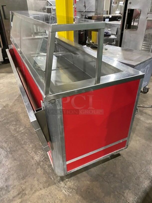 NICE! Atlas Metal Commercial 5 Bay Refrigerated Salad Bar/Cold Pan! With Sneeze Guard! With Lowering Prep Line! All Stainless Steel! On Casters! Model: BLC5RM SN: 80353 120V 60HZ 1 Phase - Image 3 of 9