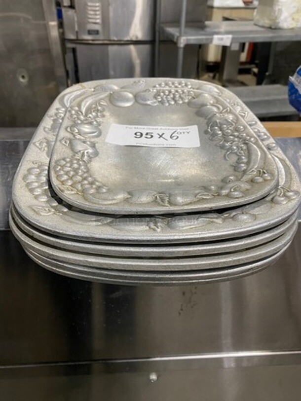 Decorative Metal Serving/ Display Trays! 6x Your Bid! - Image 2 of 6