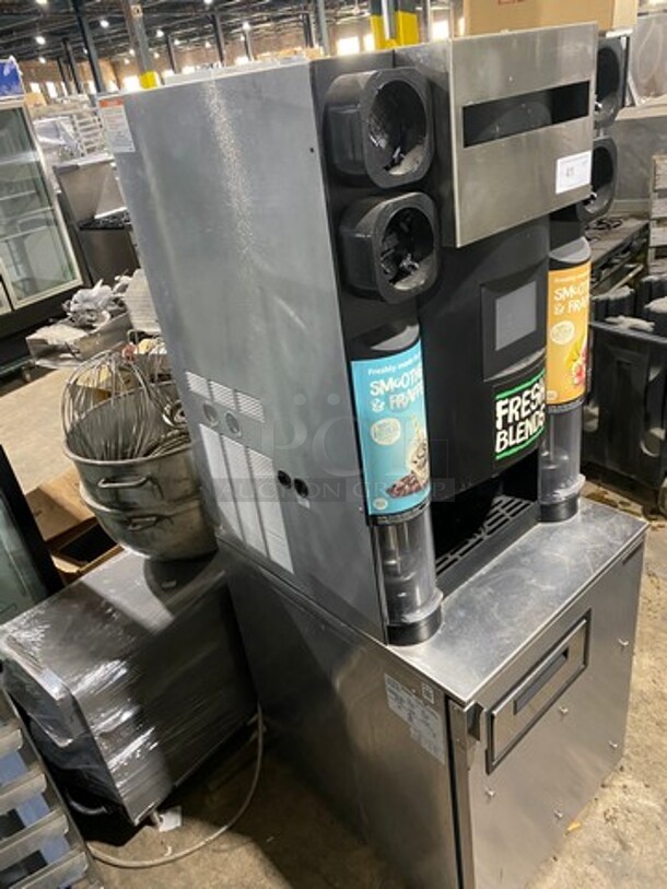 AMAZING! Manitowoc Multiplex Smoothie Workstation! On Single Door Undercounter Cooler! With Poly Bins! All Stainless Steel! Model: MB81 SN: 1611150001561 115V 60HZ 1 Phase - Image 2 of 11