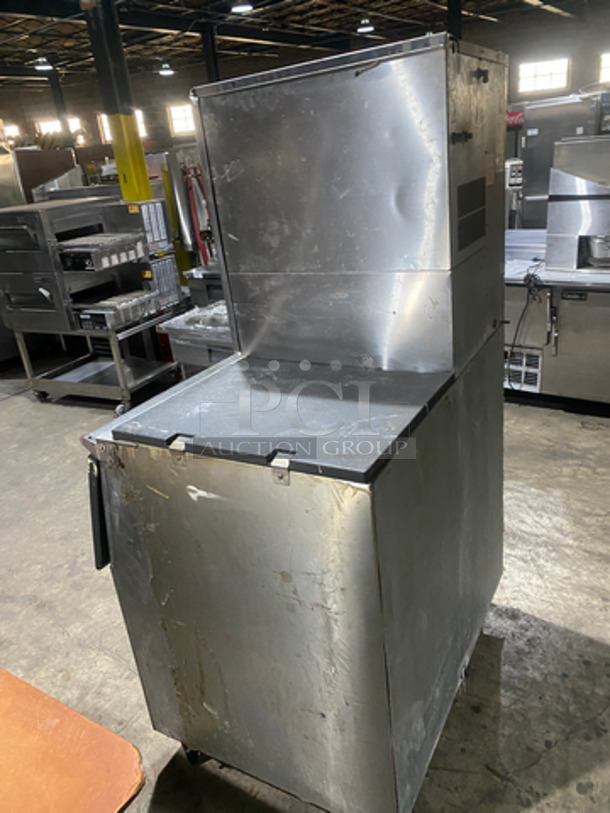 Hoshizaki Commercial Ice Making Machine! On Commercial Ice Bin! All Stainless Steel! On Legs! 2x Your Bid Makes One Unit! Model: KM500MWH SN: N11974D 115/120V 60HZ 1 Phase - Image 4 of 7