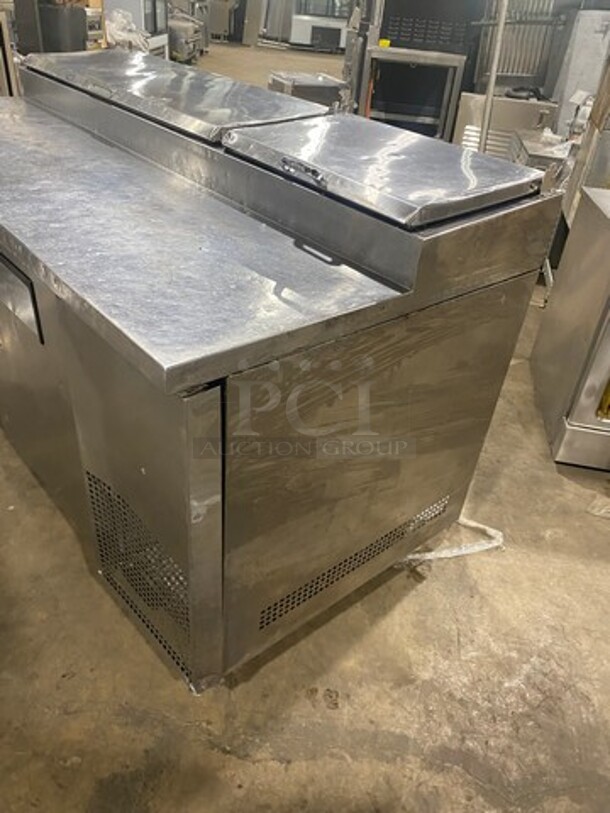 TRUE All Stainless Steel Pizza Prep Table! 2 Door Refrigerator! On Casters! Model TPP-67 Serial 8908444 115V/60Hz/1 Phase - Image 2 of 10