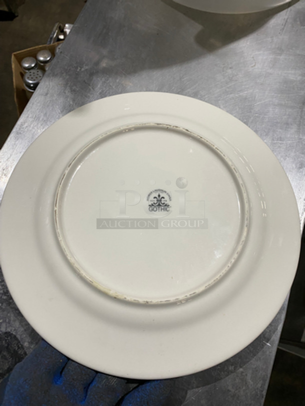 Homer Laughlin White Ceramic Plates! Includes Black Poly Crate! - Image 5 of 7