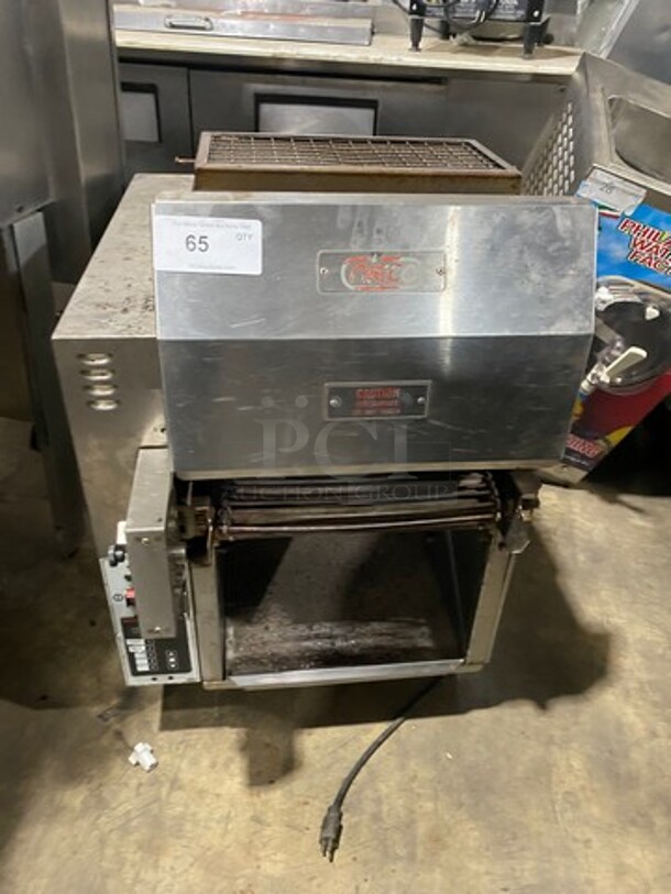 SWEET! LATE MODEL! 2019 Nieco Commercial Countertop Natural Gas Powered Automatic Broiler! With Conveyor Belt! All Stainless Steel! On Small Legs! Model: JF62GCR SN: 93451769 120V 50/60HZ 1 Phase