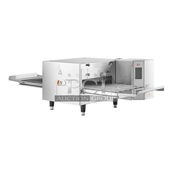 BRAND NEW SCRATCH AND DENT! Cooking Performance Group CPG 351ICOED Stainless Steel Commercial Countertop Electric Powered Impinger Conveyor Pizza Oven with 50