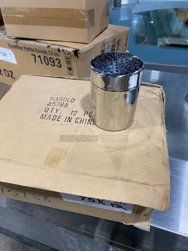 NEW! Metal Seasoning Shakers! 12x Your Bid! 12 Shakers Per Box, 1 Box Per Item Number! - Image 2 of 2