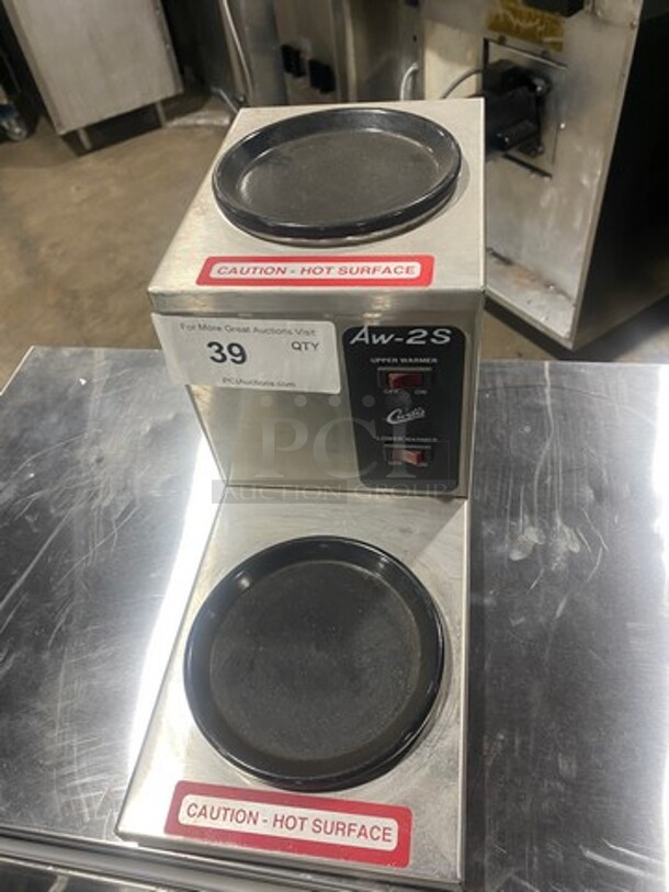 Curtis Commercial Countertop Dual Coffee Pot Warming Station! All Stainless Steel! Model: AW2S10 SN:10050449 120V - Image 5 of 8