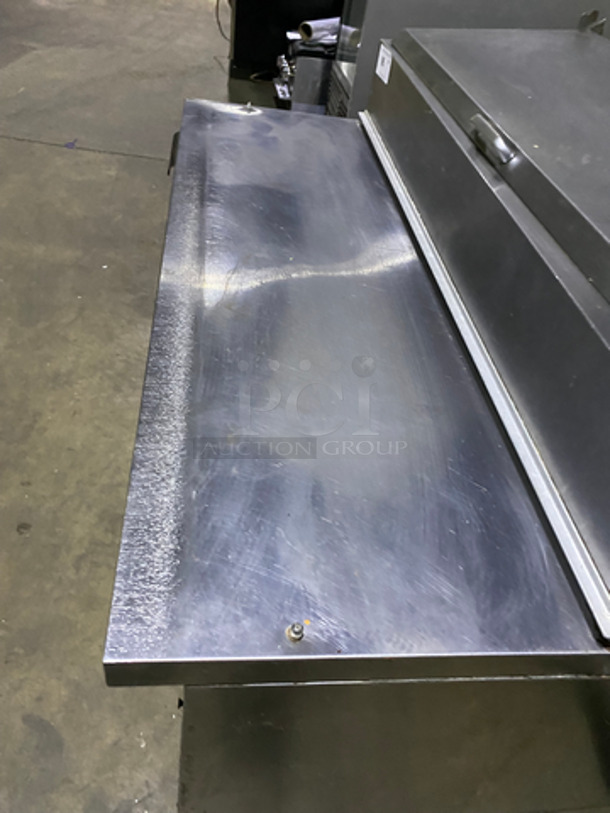 Beverage Air Commercial Refrigerated Pizza Prep Table! Single Door Storage Area Underneath! All Stainless Steel! 115V 60HZ 1 Phase - Image 9 of 9