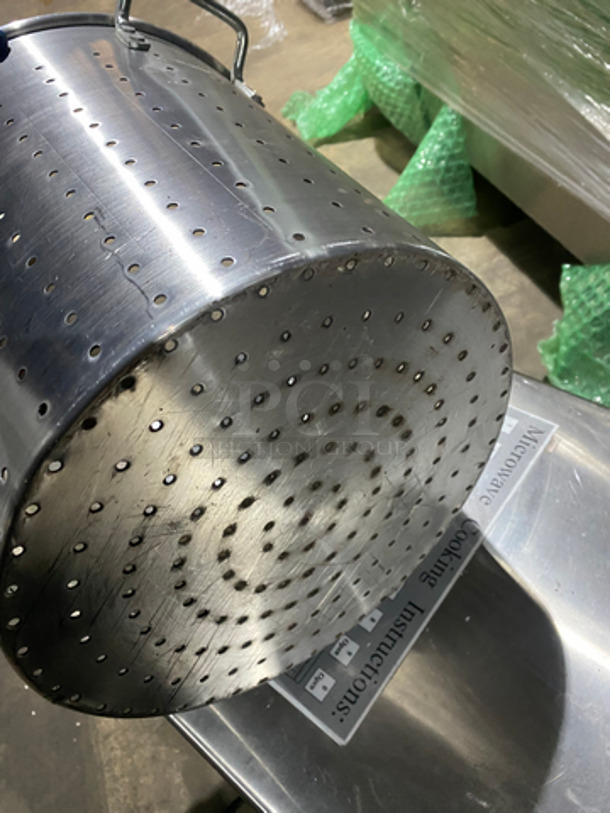 Metal Perforated Pot Inserts! With Handles! 3x Your Bid! - Image 5 of 6
