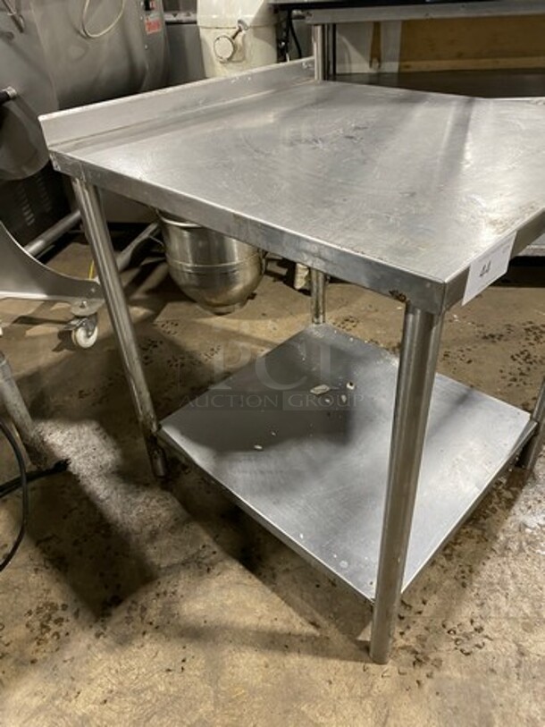 Solid Stainless Steel Work Top/ Prep Table! With Storage Space Underneath! On Legs! - Image 2 of 7