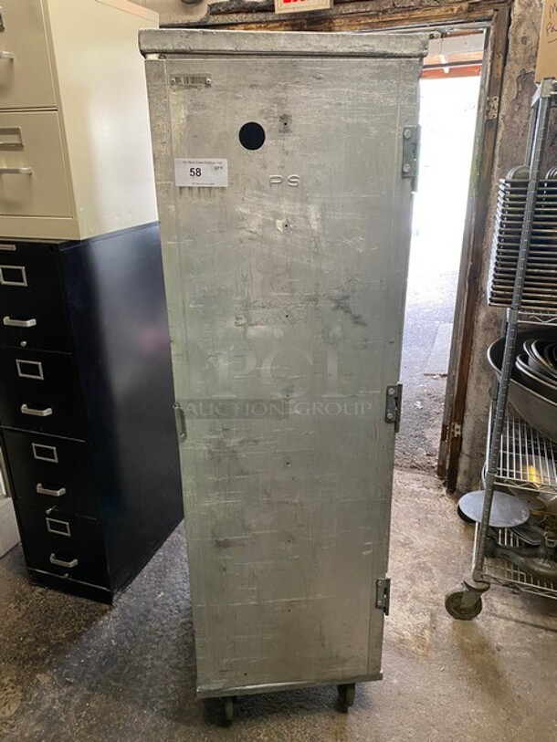 All Stainless Steel Food Holding Cabinet! On Commercial Casters! Working When Removed! - Item #1108742