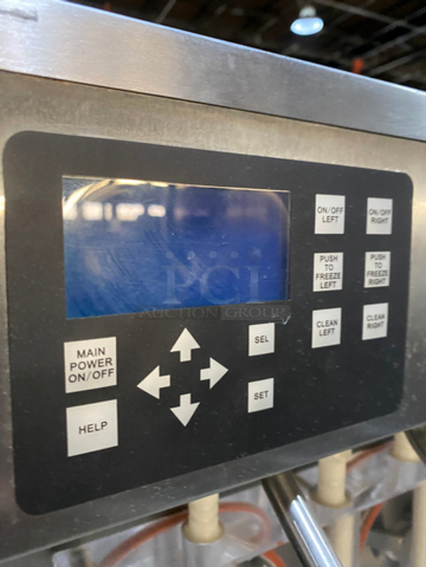 FAB! Stoelting Commercial AIR COOLED 2 Flavor Soft Serve Ice Cream/Yogurt Machine! All Stainless Steel! On Casters! Working When Removed! Model: F231309I2AD1 SN: 4208006J 208/240V 60HZ 3 Phase - Image 6 of 10