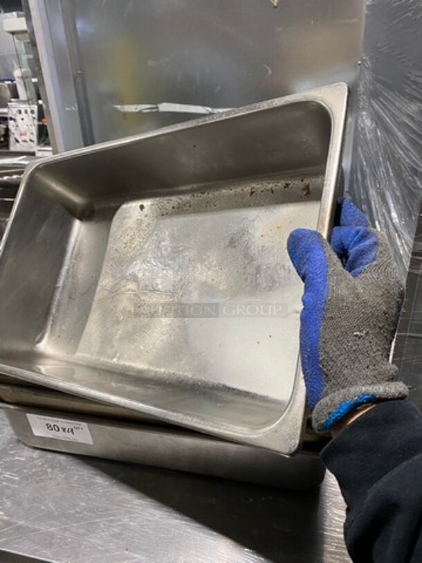 Commercial Steam Table/ Prep Table Food Pans! All Stainless Steel! 4x Your Bid! - Image 4 of 8
