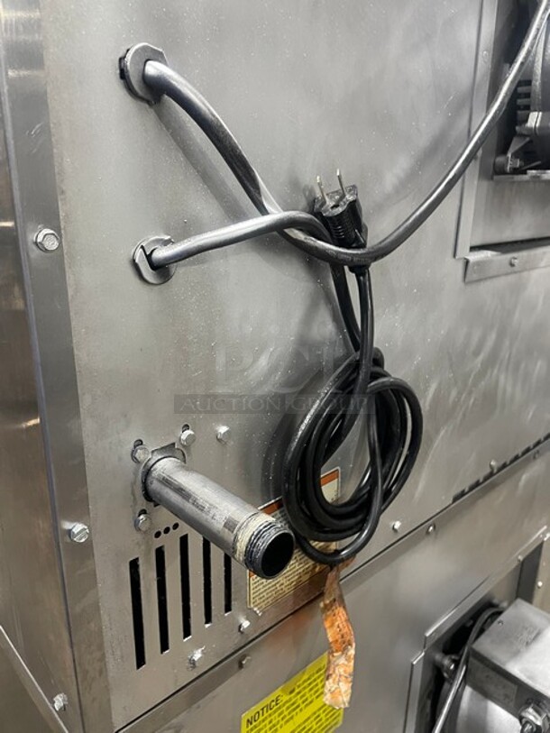 Vulcan Commercial Natural Gas Powered Double Deck Convection Oven! All Stainless Steel! With Metal Oven Racks! On Casters! Model: VC4GD-SEFCCC5 SN: 482010970! 2X Your Bid Makes One Unit!  - Image 10 of 10