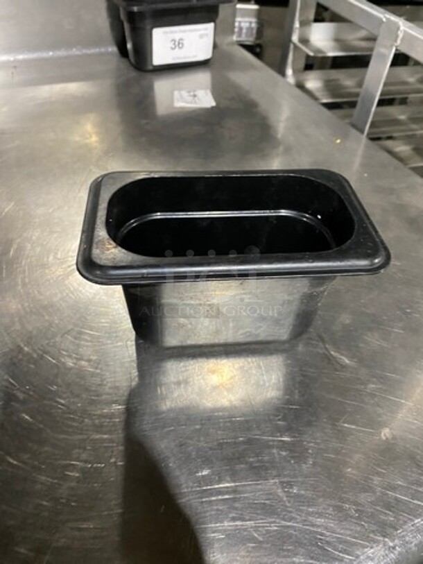 ALL ONE MONEY! Cambro Black Poly 1/9x4" Food Containers! - Image 2 of 4