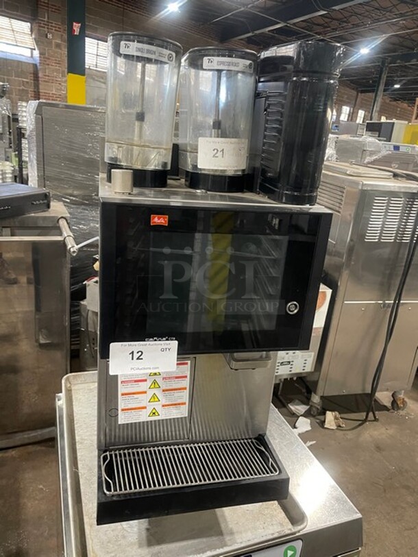 Melitta Cafina CT8 Commercial Countertop Automatic Espresso Machine! All Stainless Steel! With Touchscreen and Hoppers! 208V, 2 Phase! SN: 53581! - Image 1 of 9