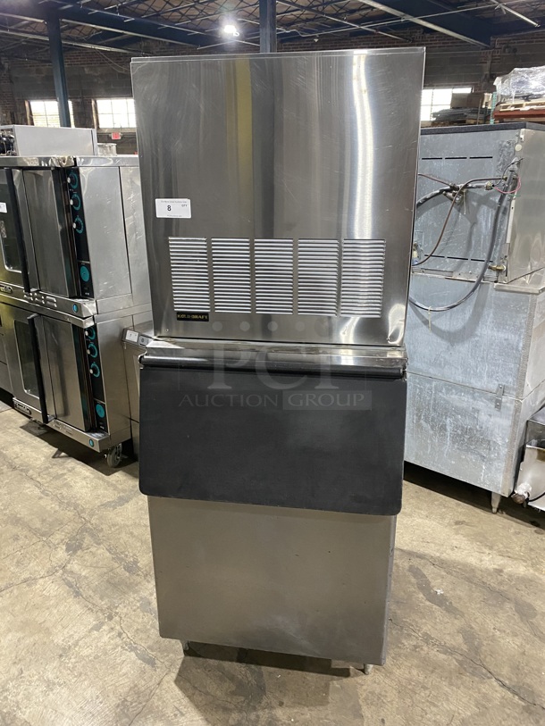 Nice! Kold Draft Commercial Ice Making Machine On All Stainless Steel Bin! On Legs! Model: G1564AC 208/230V 1 Phase!  - Image 1 of 7