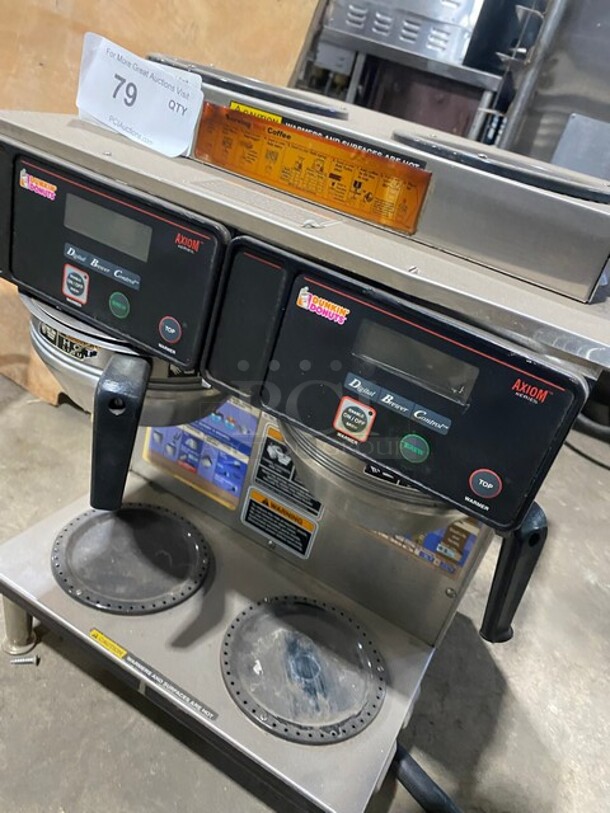 Bunn Commercial Countertop Dual Coffee Brewing Machine! With 4 Burners! All Stainless Steel! Model AXIOM2/2TWIN Serial AXTN012812! 120/208-240V 1Phase! - Image 4 of 8