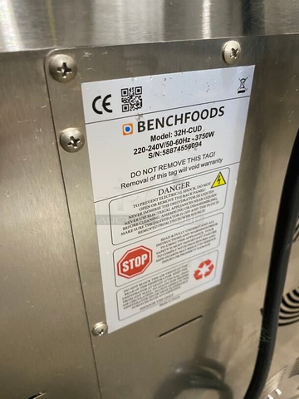 NICE! Bench Food Commercial 2 Door Horizontal Dehydrator! All Stainless Steel! On Casters! Model: 32HCUD SN: 58874556094 220/240V 60HZ 1 Phase - Image 10 of 11