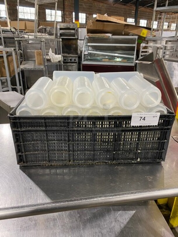 ALL ONE ONEY! Clear White Poly Squeeze Bottles! NO LIDS! - Image 1 of 6