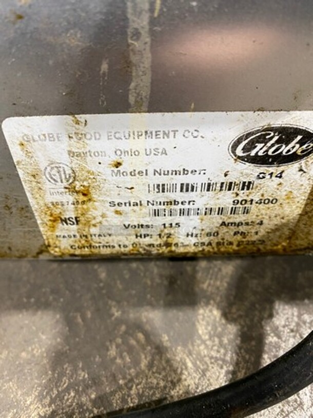 Globe Commercial Countertop Deli/ Meat Slicer! All Stainless Steel! Model: G14 SN: 901400 115V 60HZ 1 Phase - Image 5 of 8