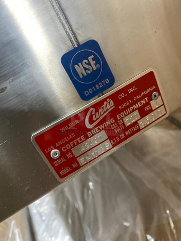 NEW! IN THE BOX! Curtis Commercial Countertop Automatic Coffee Urn! All Stainless Steel! Model: EMT3S SN: 42497 220V 1 Phase - Image 8 of 8