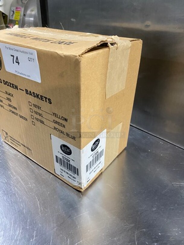 NEW! IN THE BOX! ALL ONE MONEY! 3 DZ Tablecraft Black Poly Oval Fast Food Serving Baskets! - Image 2 of 6