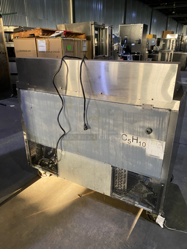 LATE MODEL! 2017 Bison Commercial Refrigerated Sandwich Prep Table! With Cutting Board! With 2 Door Storage Area Underneath! Poly Coated Racks! All Stainless Steel!  On Casters! Model: BST48 SN: BST4800317051000K80026 115V 60HZ 1 Phase - Image 3 of 10