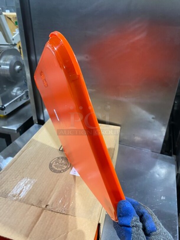 NEW! IN THE BOX! Cambro Orange Poly Food Serving Trays! - Image 6 of 7