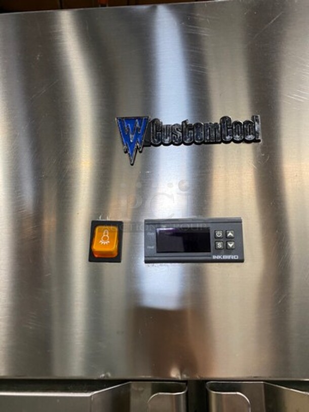 Custom Cool Commercial 2 Door Reach In Cooler! All Stainless Steel! On Legs! Model: RIR2SC SN: J1602436 115V 60HZ 1 Phase - Image 8 of 10