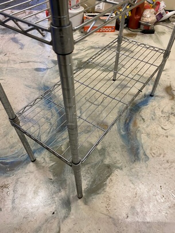 Commercial Metal 3 Tier Shelf! On Legs! BUYER MUST DISMANTLE! PCI CANNOT DISMANTLE FOR SHIPPING! PLEASE CONSIDER FREIGHT CHARGES! - Image 4 of 5