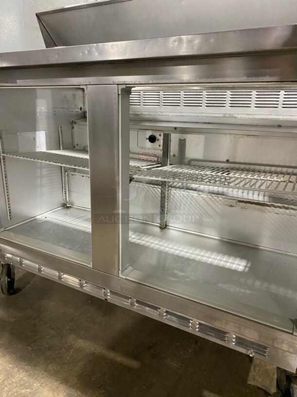 Beverage-Air! Stainless Steel Commercial Sandwich Prep Table! on Commercial Casters. 115 Volts, 1 Phase - Image 6 of 9
