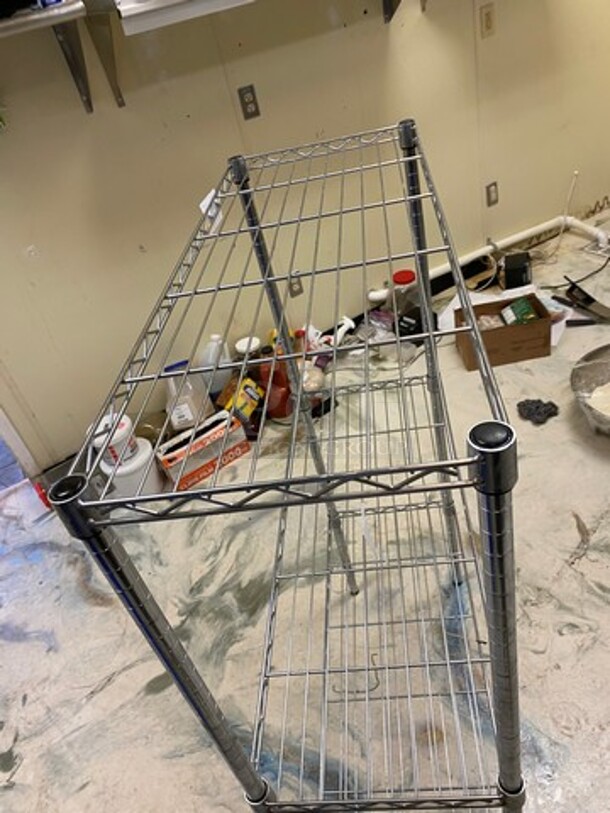 Commercial Metal 3 Tier Shelf! On Legs! BUYER MUST DISMANTLE! PCI CANNOT DISMANTLE FOR SHIPPING! PLEASE CONSIDER FREIGHT CHARGES! - Image 5 of 5