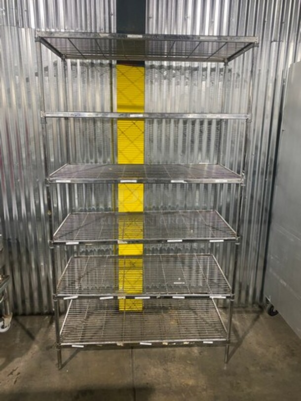 BEAUTIFUL! Postmaster Commercial 6 Tier Metal Shelf! On Legs! - Image 3 of 7