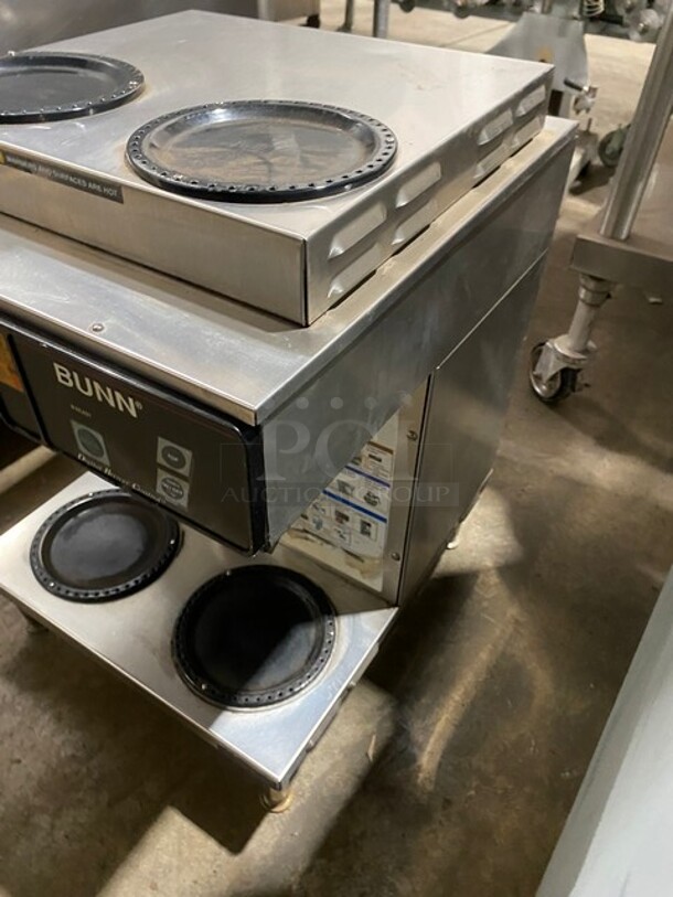 Bunn Commercial Countertop Dual Coffee Machine! With 4 Coffee Pot Warmers! All Stainless Steel! On Small Legs! Model: CDBC2/2TWIN SN: TWIN055798 120V 60HZ 1 Ph - Image 3 of 9
