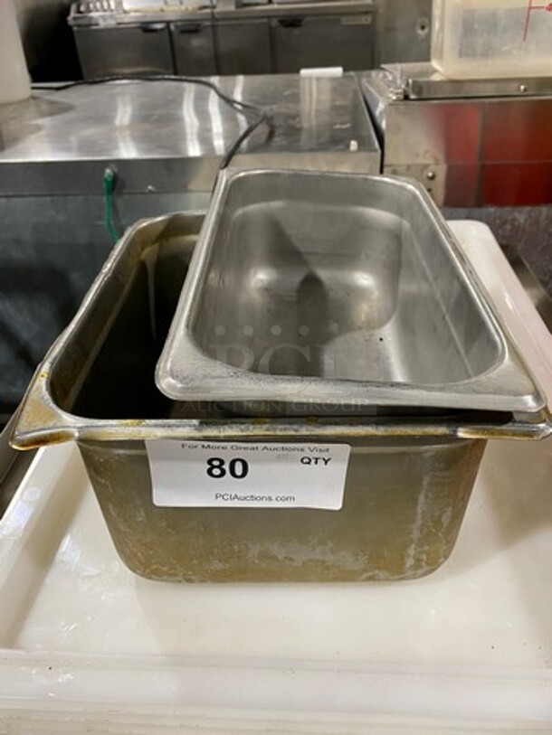 ALL ONE MONEY! Commercial Assorted Size Steam Table/ Prep Table Food Pans! All Stainless Steel! - Image 1 of 5