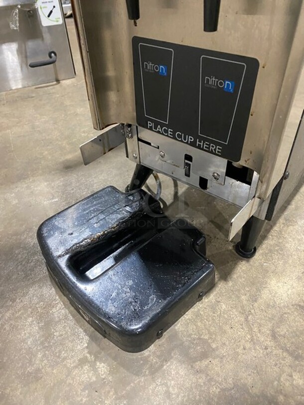 Bunn Commercial Nitron Cold Draft Countertop Coffee Dispenser! With Dual Nitro & Cold Brew Chrome Dispensers! On Legs! 120V 1 Phase! Model: NITRON, CT-BASE 120V SN: CLDD007322! - Image 10 of 11