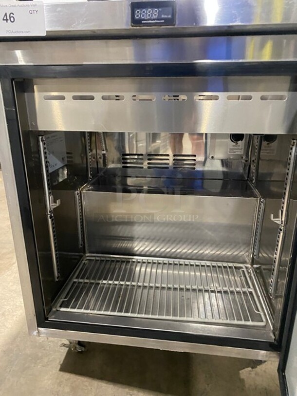 Turbo Air Refrigerated Salad Bar Island! With Single Door Cooler Underneath! All Stainless Steel! With Poly Coated Rack! On Casters! Model: MST-28-711S! - Image 6 of 8