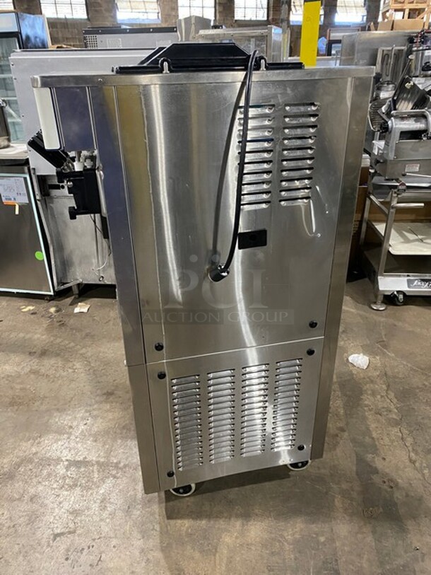 NICE! LATE MODEL! Spaceman Commercial Dual Soft Serve Ice Cream Machine! With 2 Hoppers & 3 Dispensers! All Stainless Steel! On Casters! 220V 1 Phase! Model: 6250-C SN: 201694! Working When Removed!  - Image 2 of 8