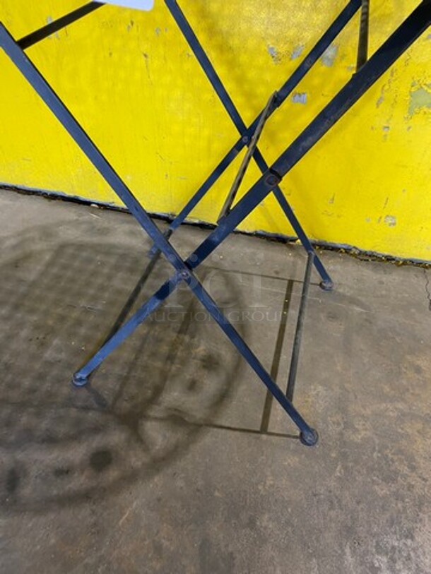 Black Metal Foldable Patio Tables! 7x Your Bid! - Image 4 of 4