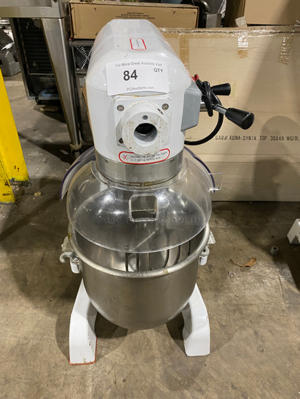 LATE MODEL! 2018 Commercial 30Qt Mixer! With Paddle Attachment! Stainless Steel Mixing Bowl! Poly Bowl Guard! Model: HLB30M SN: I8HL7145026 110V 60HZ 1 Phase