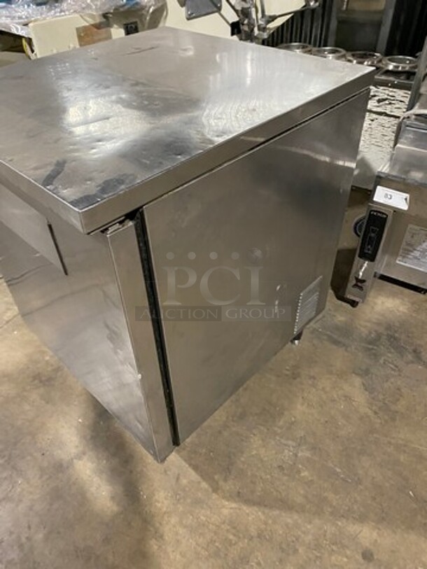 True Commercial Single Door Refrigerated Lowboy/ Worktop Cooler! With Poly Coated Racks! All Stainless Steel! On Legs! Model: TUC27 SN: 3079867 115V 60HZ 1 Phase - Image 3 of 7