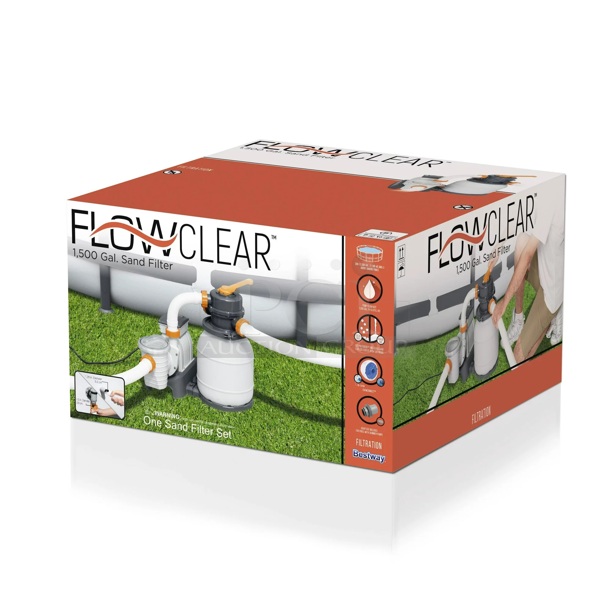 Flowclear 1500 Gallon Sand Filter Set - Image 1 of 2