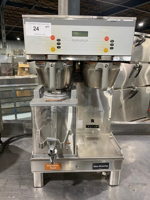 Bunn Commercial Countertop Dual Coffee Brewing Machine!  All Stainless Steel! On Small Legs! 120/208V 60HZ 1 Phase - Image 1 of 8