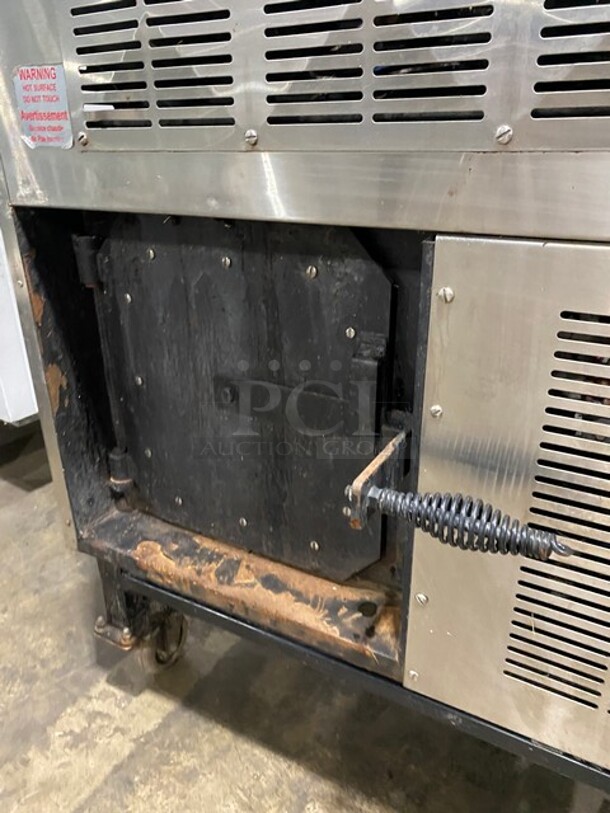 AMAZING! Ole Hickory Pits Wood Burning Barbecue Multi-Use Smoker! Natural Gas Powered! With 4 Oven Racks! All Stainless Steel! Model CTO Serial C161010184! On Casters! WORKING WHEN REMOVED! - Image 8 of 10