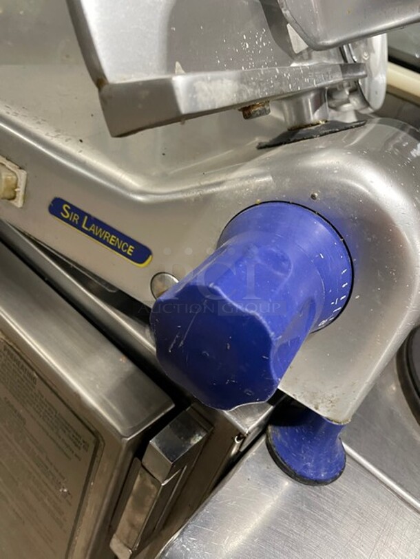 Globe Sir Lawrence Series Commercial Countertop Meat Slicer! All Stainless Steel! 115V 1 Phase! Model: SCR12 SN: 808723! - Image 7 of 9