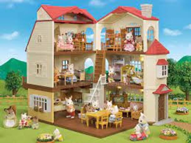 NEW!! Calico Critters Red Roof Country Home Gift Set. 