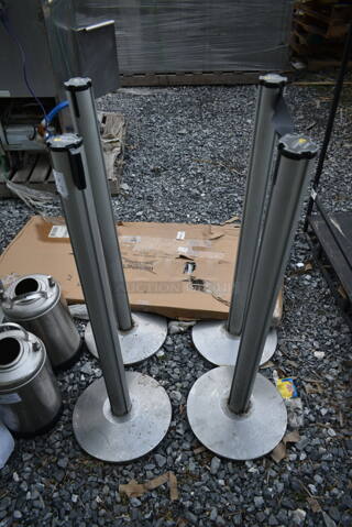 4 Beltrac Stanchions. 4 Times Your Bid!